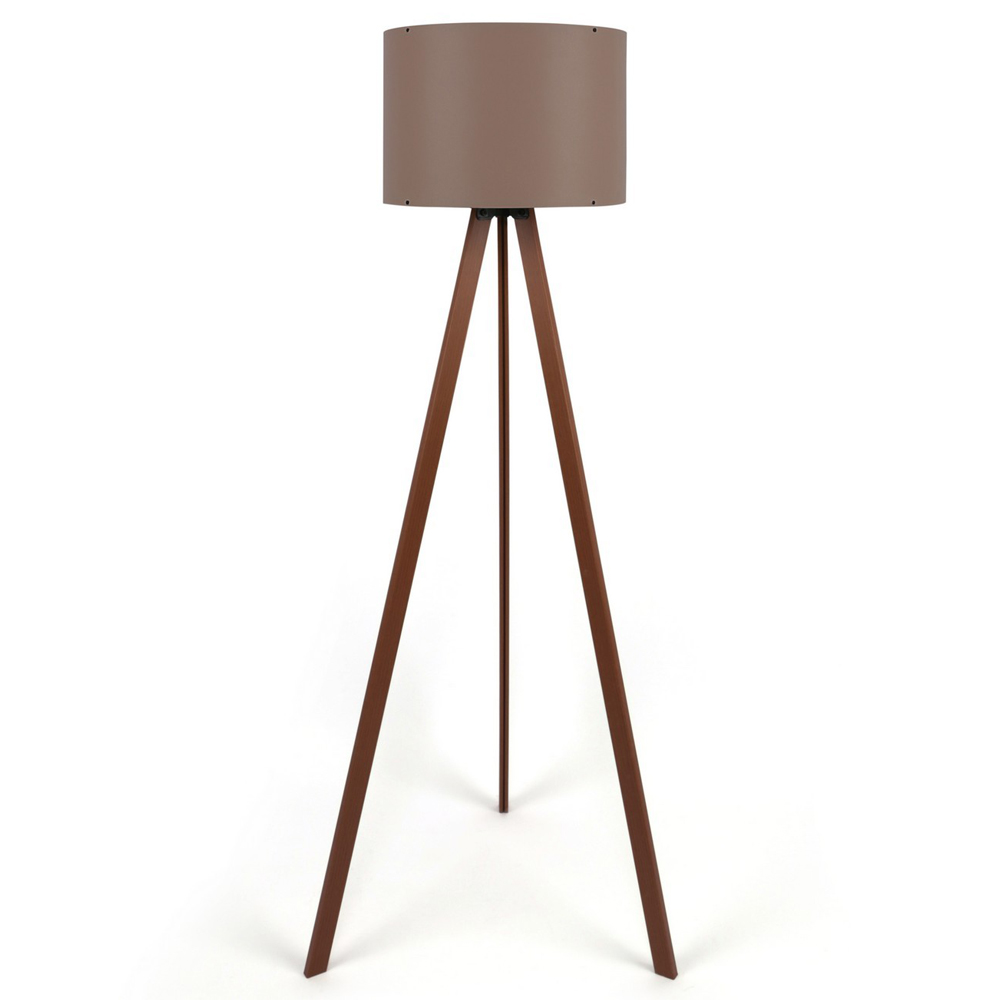 Lampa podłogowa Salika na brązowym stelażu - zdjęcie 1