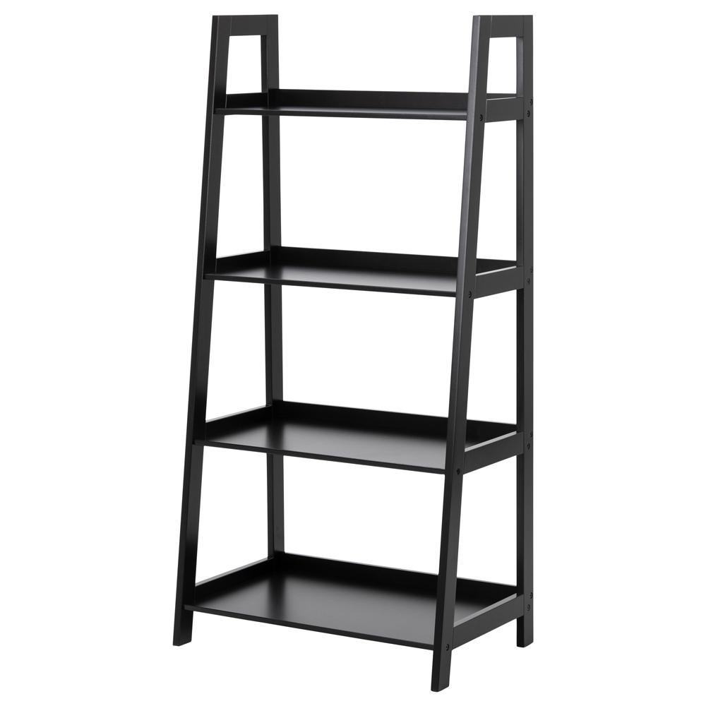 Regał na książki Thirp czteropoziomowy drabinka czarny - zdjęcie 1