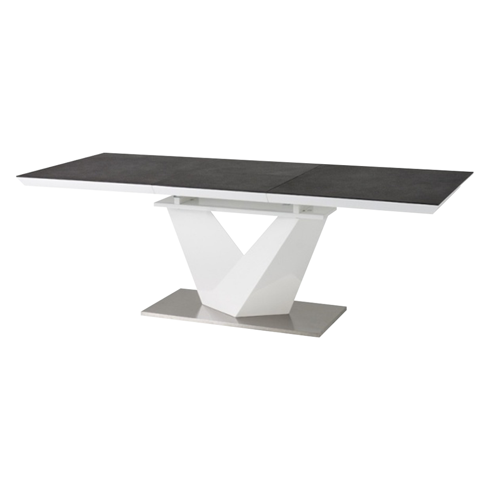 Stół rozkładany Aramoko 120-180x80 cm z efektem kamienia - zdjęcie 1