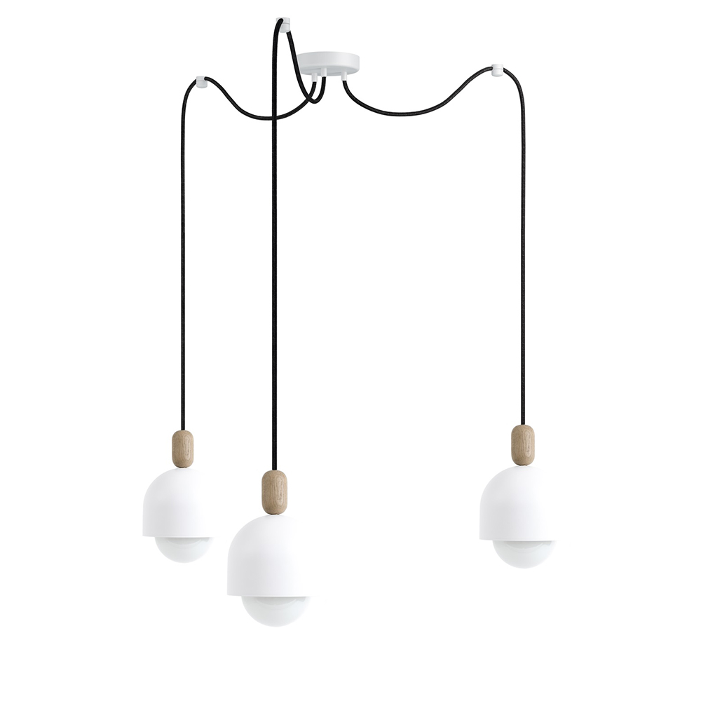 Lampa wisząca Opik 3 biała b09 biała perła - zdjęcie 1