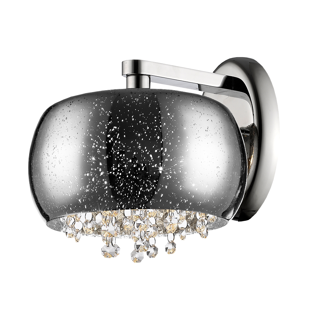 Kinkiet Tiffany średnica 22 cm srebrny - zdjęcie 1