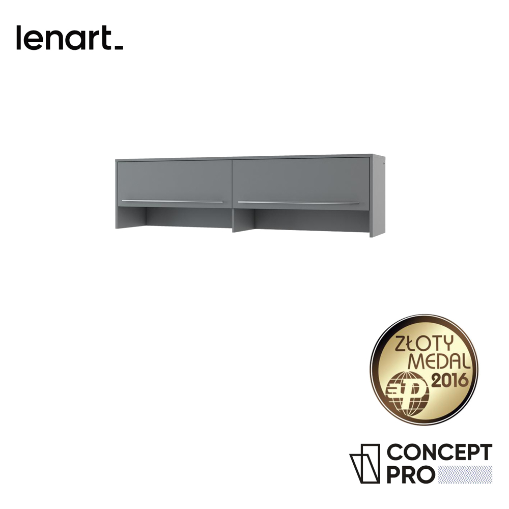 Nadstawka Concept Pro z dwiema zamykanymi szafkami Szary - zdjęcie 6