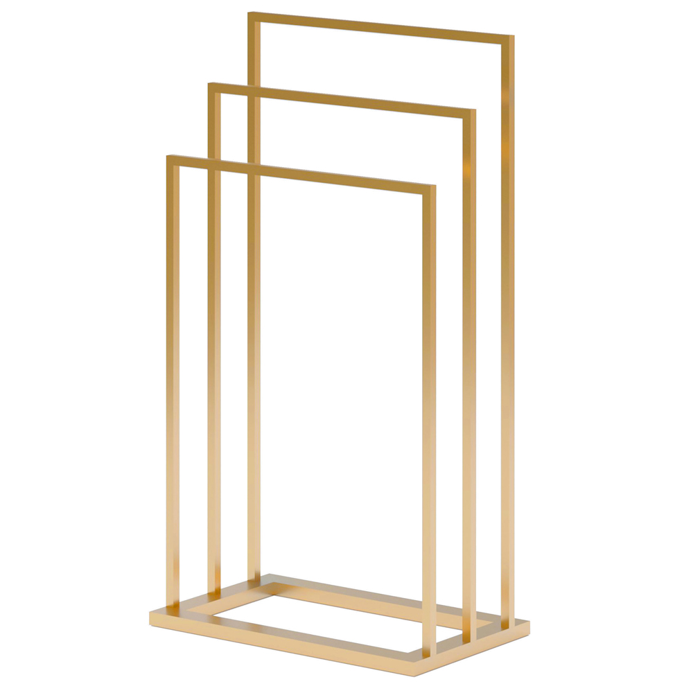 Wieszak na ręczniki Hagier stojący złoty - zdjęcie 1