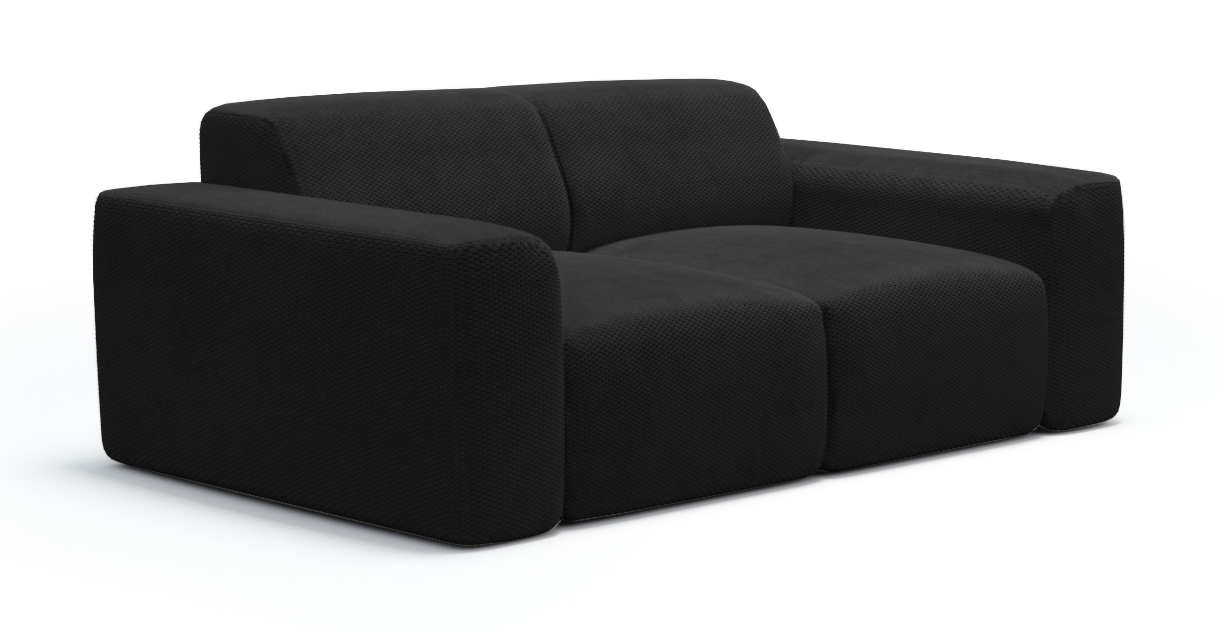 Sofa dwuosobowa Terrafino czarna w tkaninie hydrofobowej - zdjęcie 1