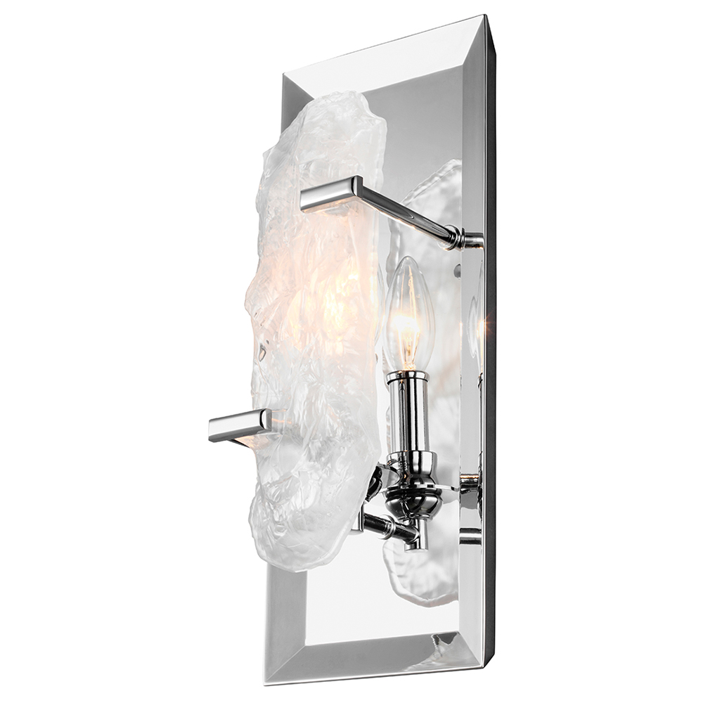 Kinkiet ścienny Katter w kształcie kryształu chrom - zdjęcie 1
