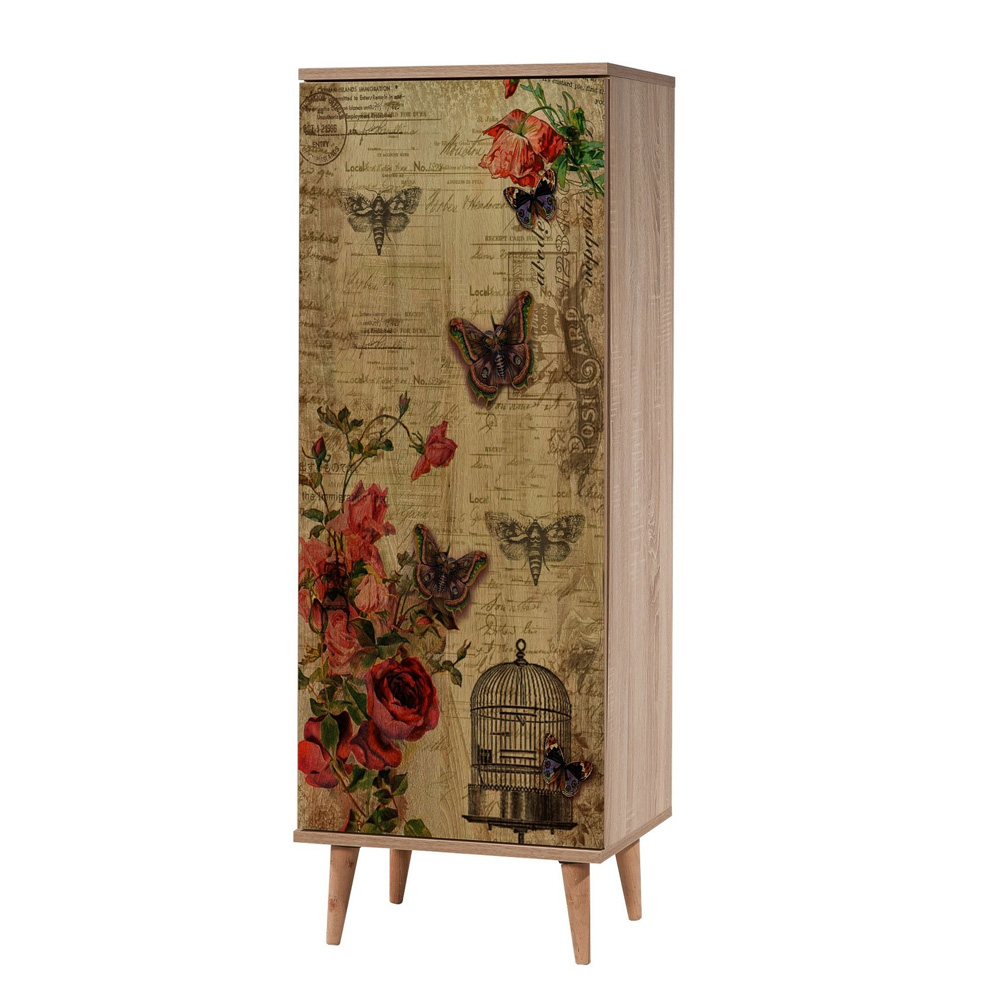 Szafka na buty Agully kwiaty, motyle - zdjęcie 1