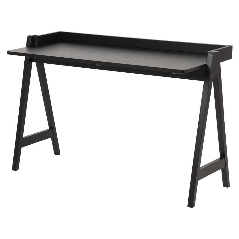 Biurko drewniane Kayoko 127x52 cm czarne - zdjęcie 1