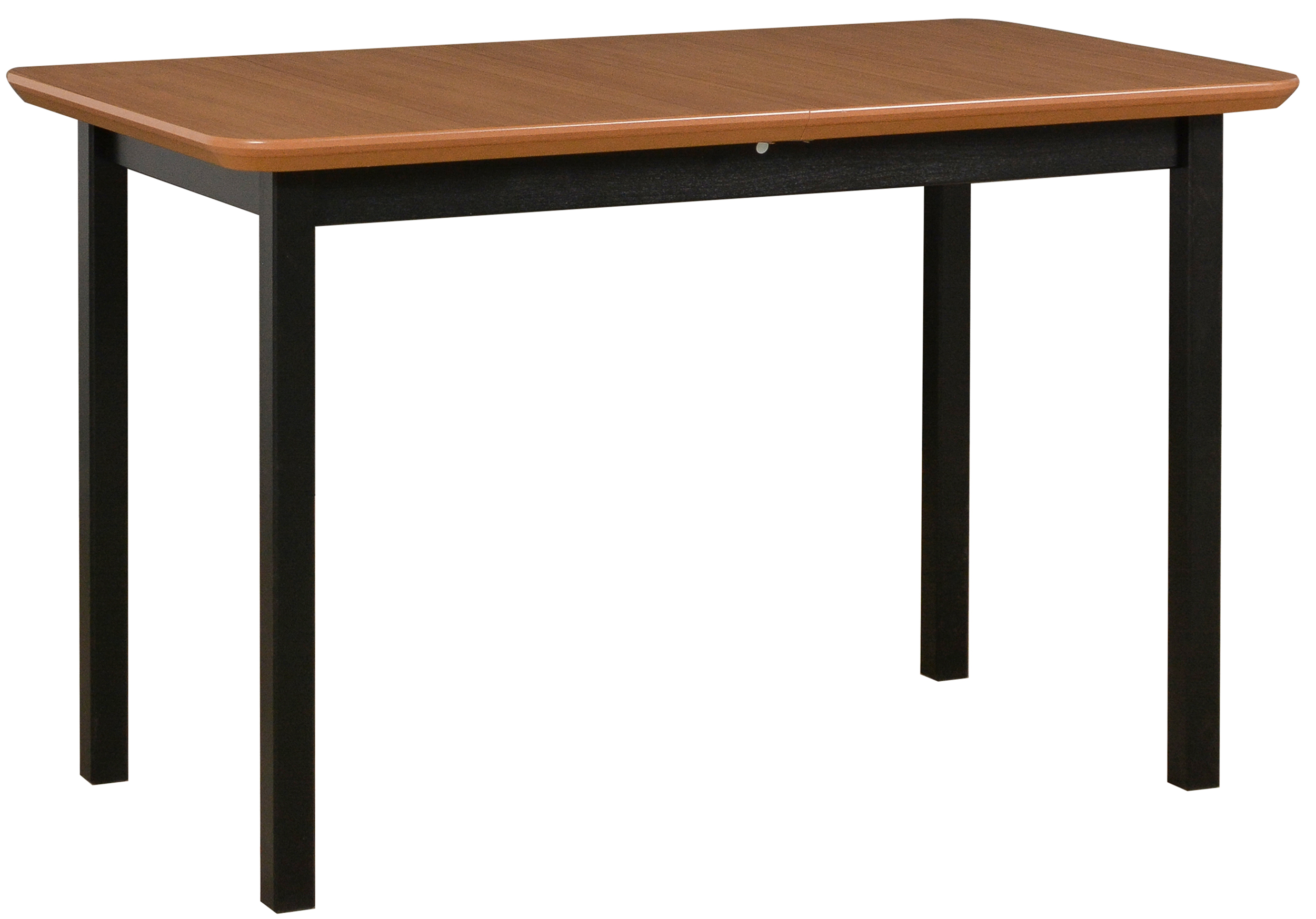Stół drewniany do jadalni rozkładany Stallity 120-150x70 cm czarny/dąb naturalny