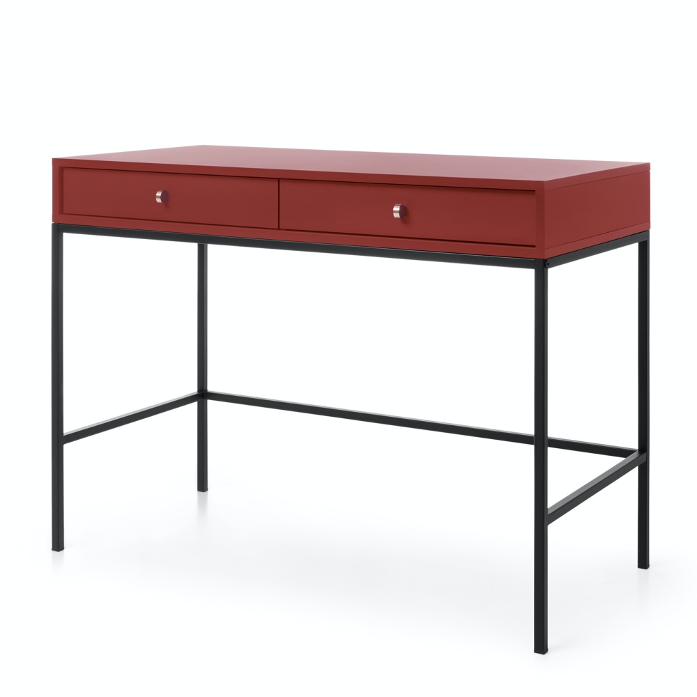 Toaletka biurko z szufladami Monne 104x50 cm bordowa - zdjęcie 1