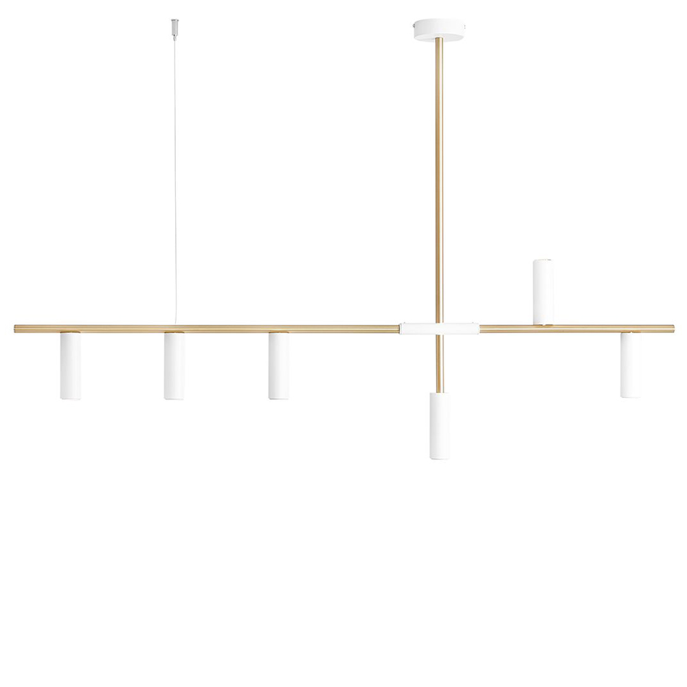 Lampa wisząca Adatry x6 biało-złota - zdjęcie 1