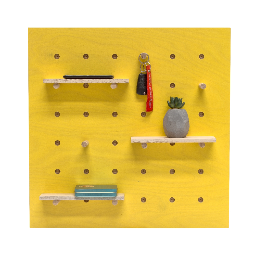 Półka ścienna Triventi organizer 60 cm żółta - zdjęcie 1