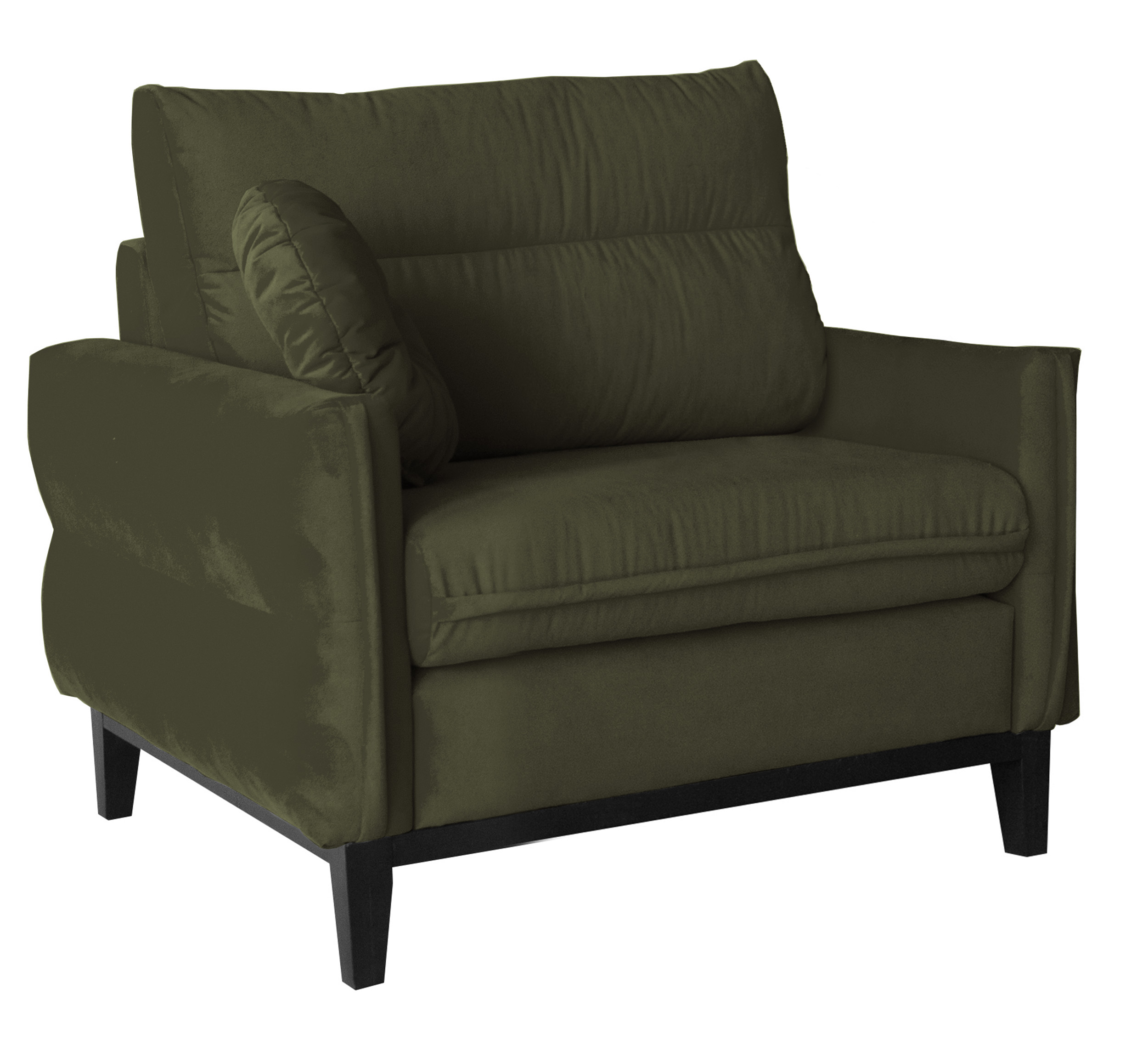 Fotel kubełkowy Macchiata oliwkowy welur - zdjęcie 1