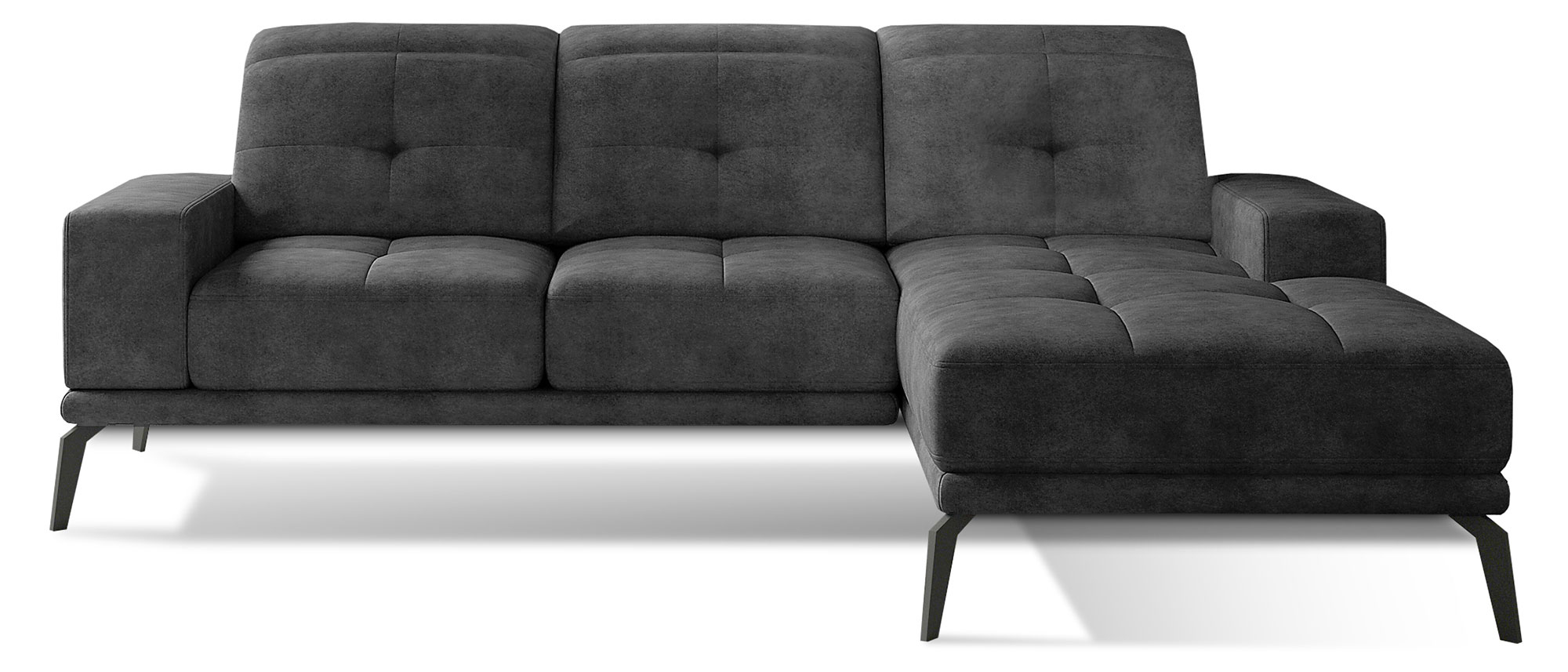 Narożnik Alisario L-kształtny ciemnoszary prawostronny - zdjęcie 1