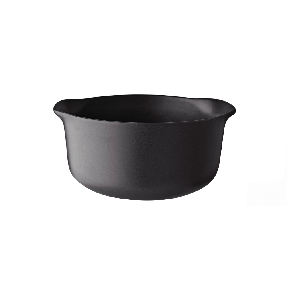 Miska Nordic Kitchen z uszkami z kamionki czarna - zdjęcie 1