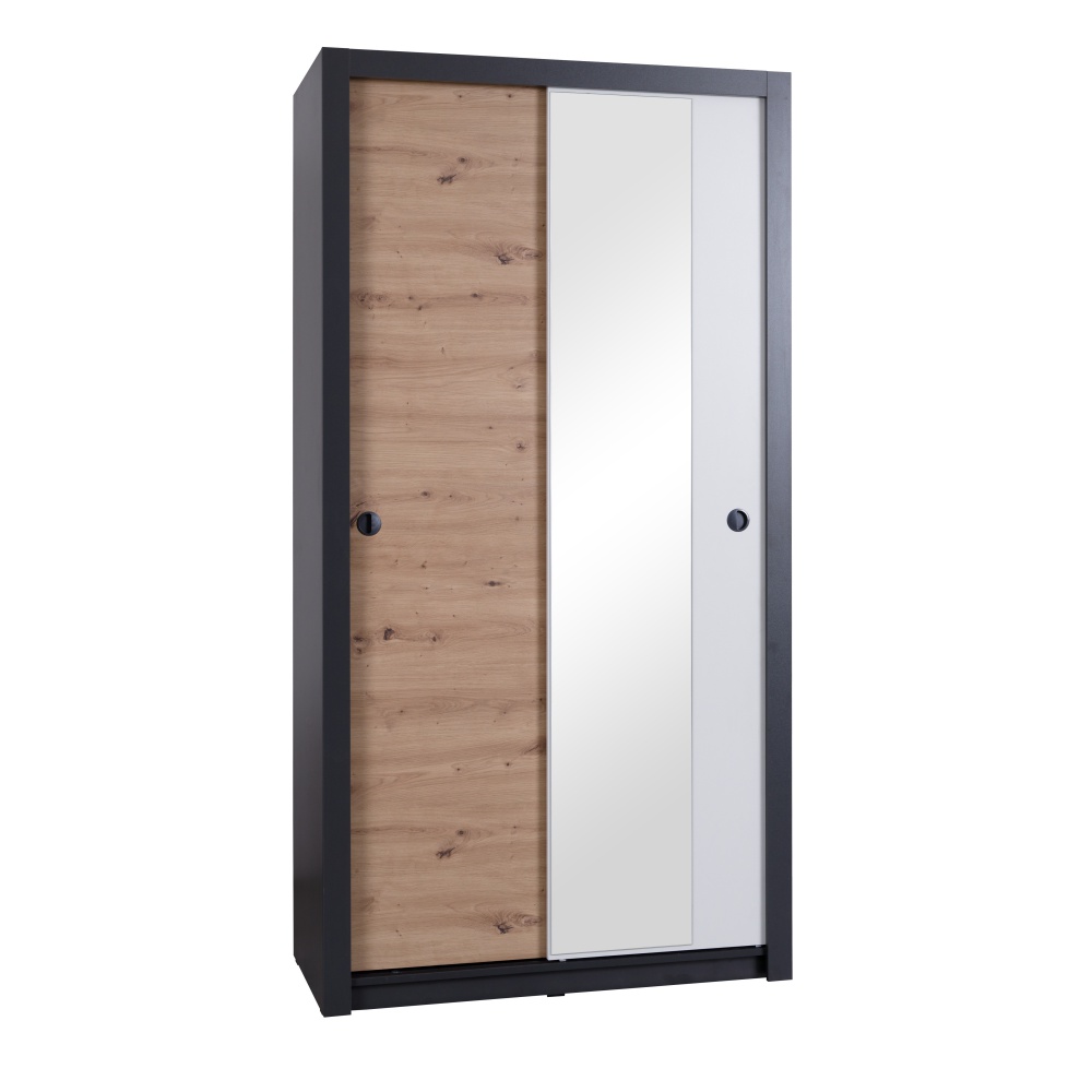 Szafa Caspe z lustrem grafitowa - zdjęcie 1