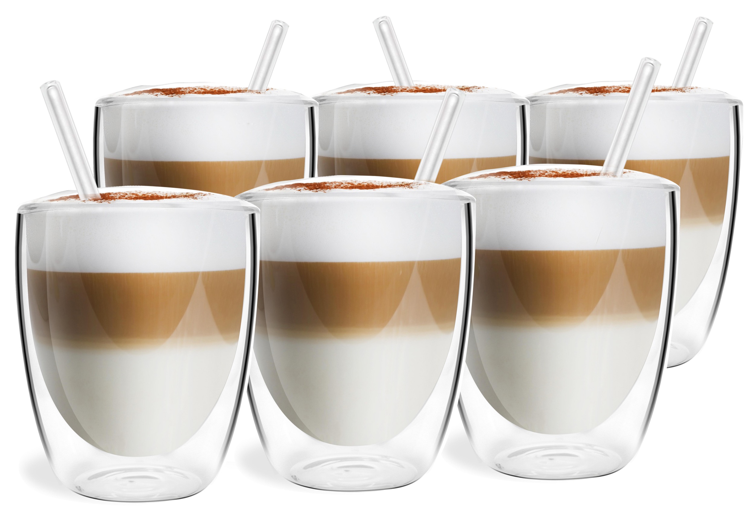 Zestaw 6 szklanek ze słomkami Vita 320 ml - zdjęcie 1