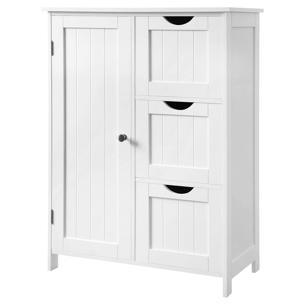 Szafka łazienkowa Wlens stojąca z trzema szufladami biała - zdjęcie 1