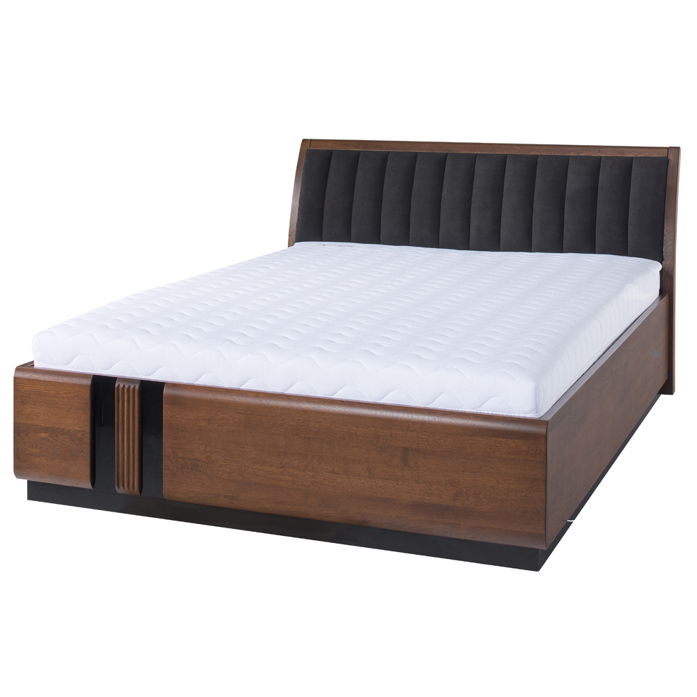 Łóżko Petirly 160x200 cm z tapicerowanym wezgłowiem - zdjęcie 1