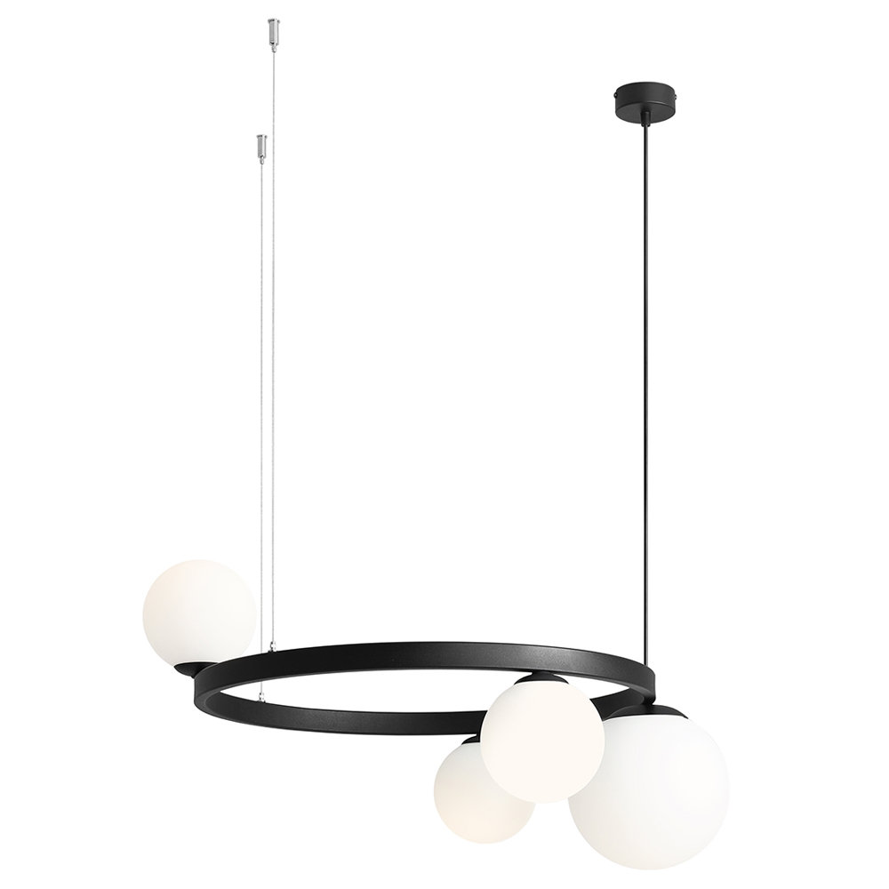 Lampa wisząca Olemos x4 czarna - zdjęcie 1
