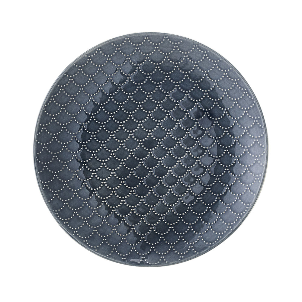 Talerz Mirie z kamionki niebieski - zdjęcie 1