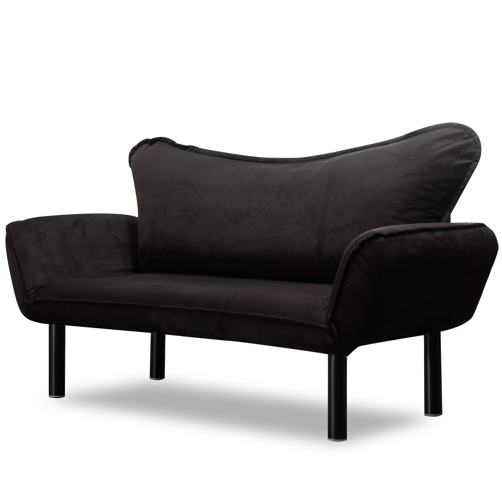 Kanapa dwuosobowa Slemated czarna - zdjęcie 1