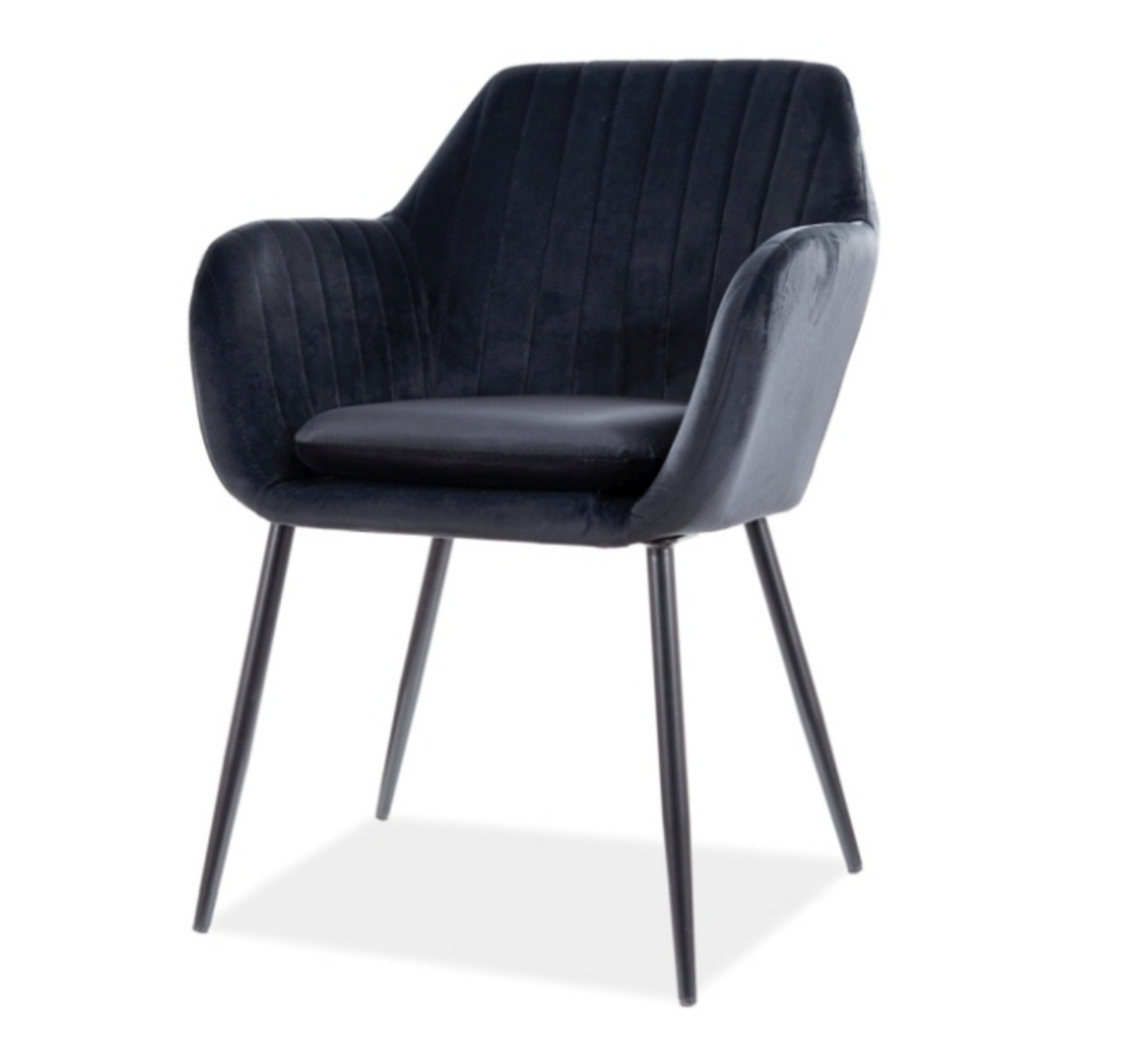 Krzesło tapicerowane Hilagon czarny velvet - zdjęcie 1