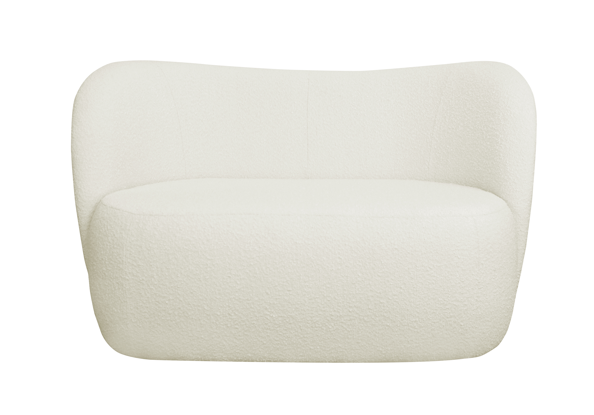 Sofa dwuosobowa Kafifi kremowa boucle - zdjęcie 1