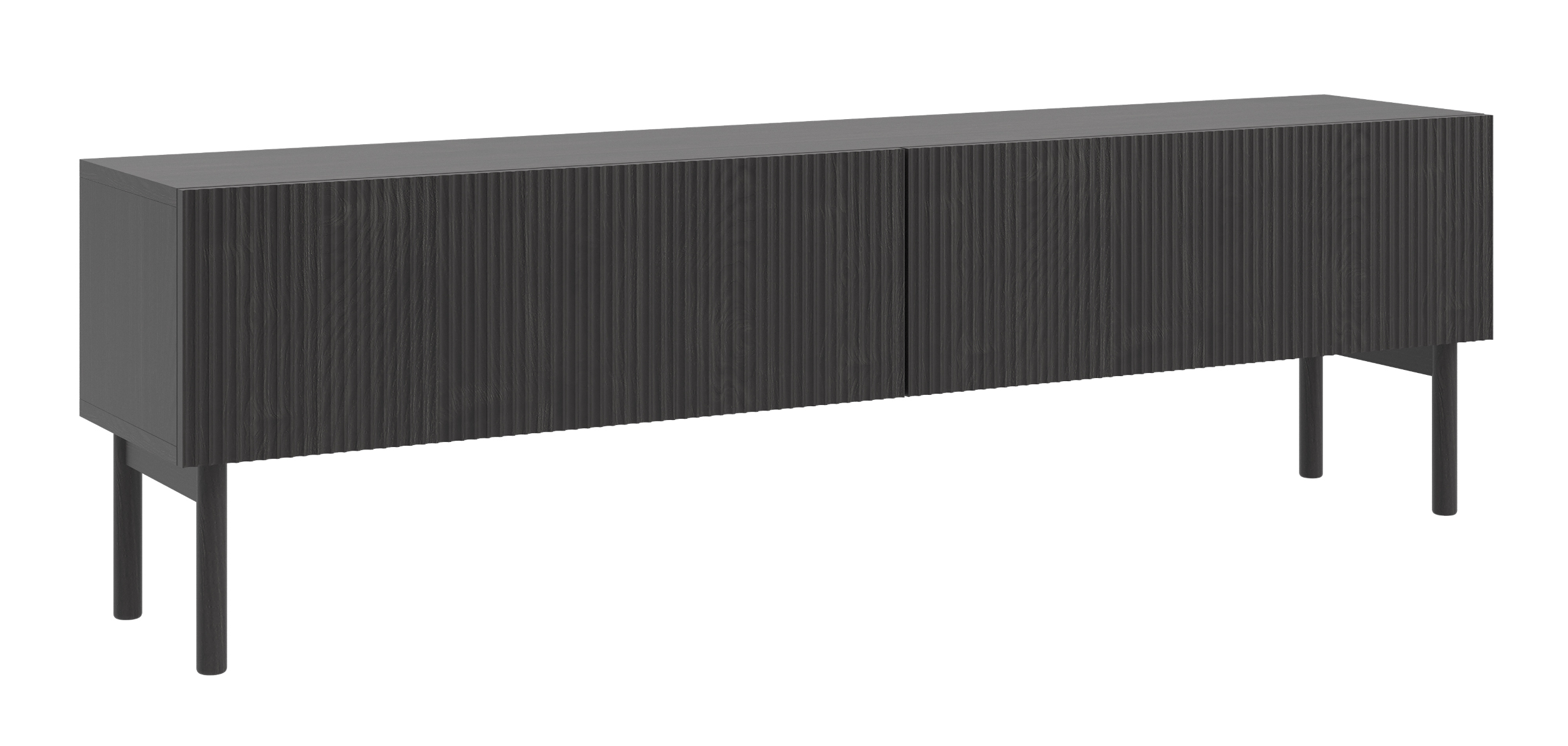 Szafka RTV Nolie 175 cm stojąca Jesion Portland Czarny - zdjęcie 1