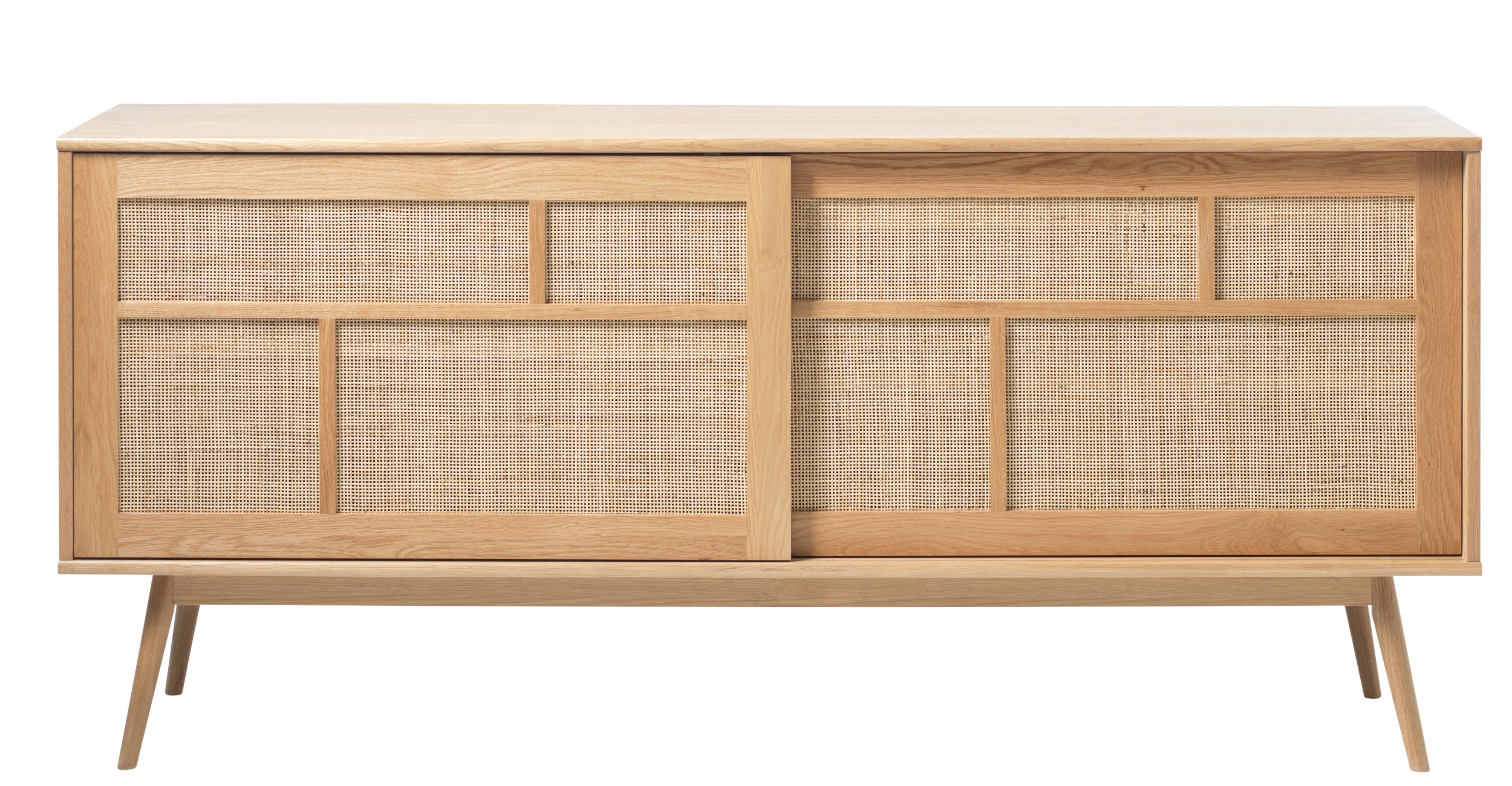 Komoda Visimmy 180 cm dąb/plecionka - zdjęcie 1