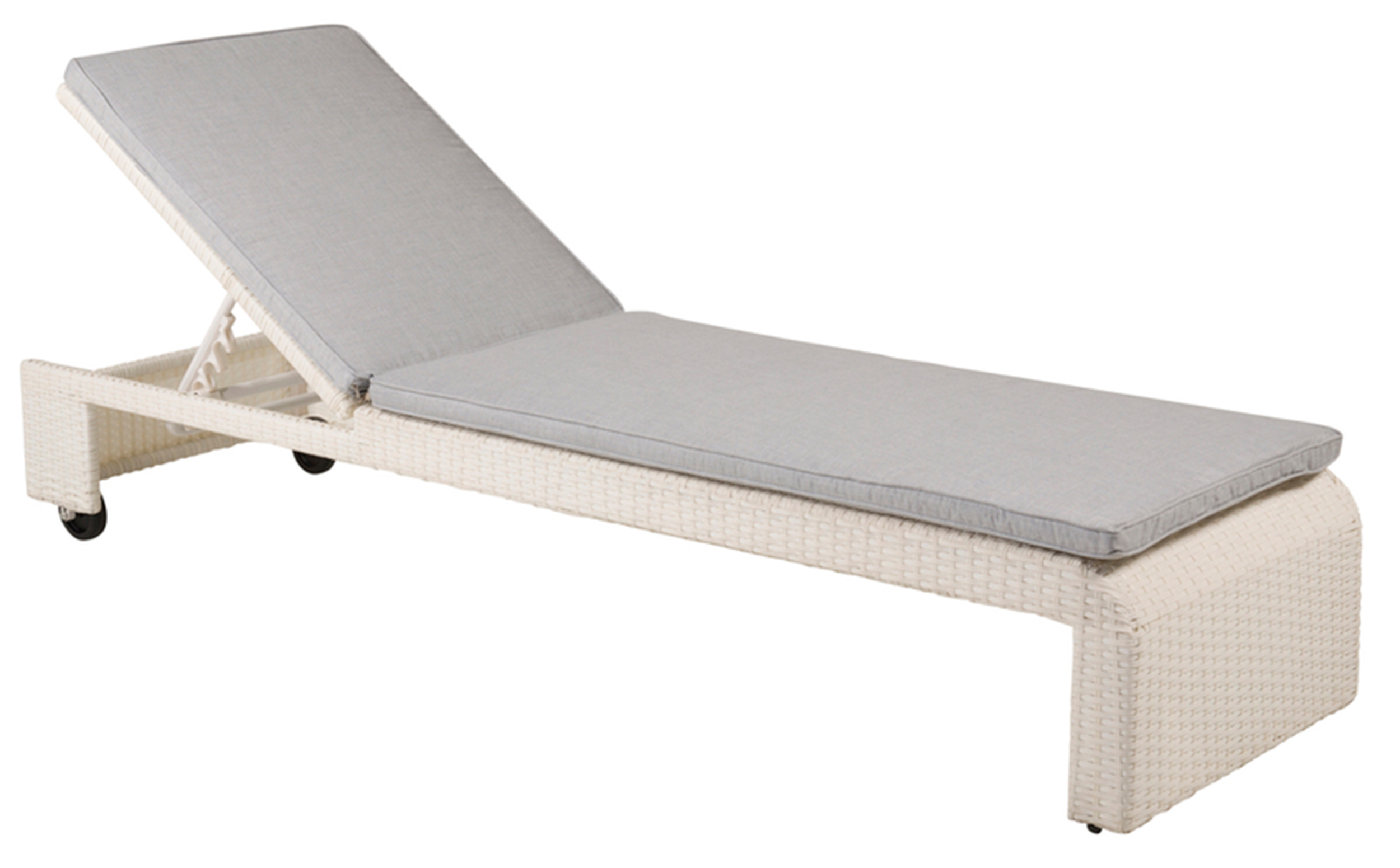 Leżak Hillans technorattan kremowy - zdjęcie 1