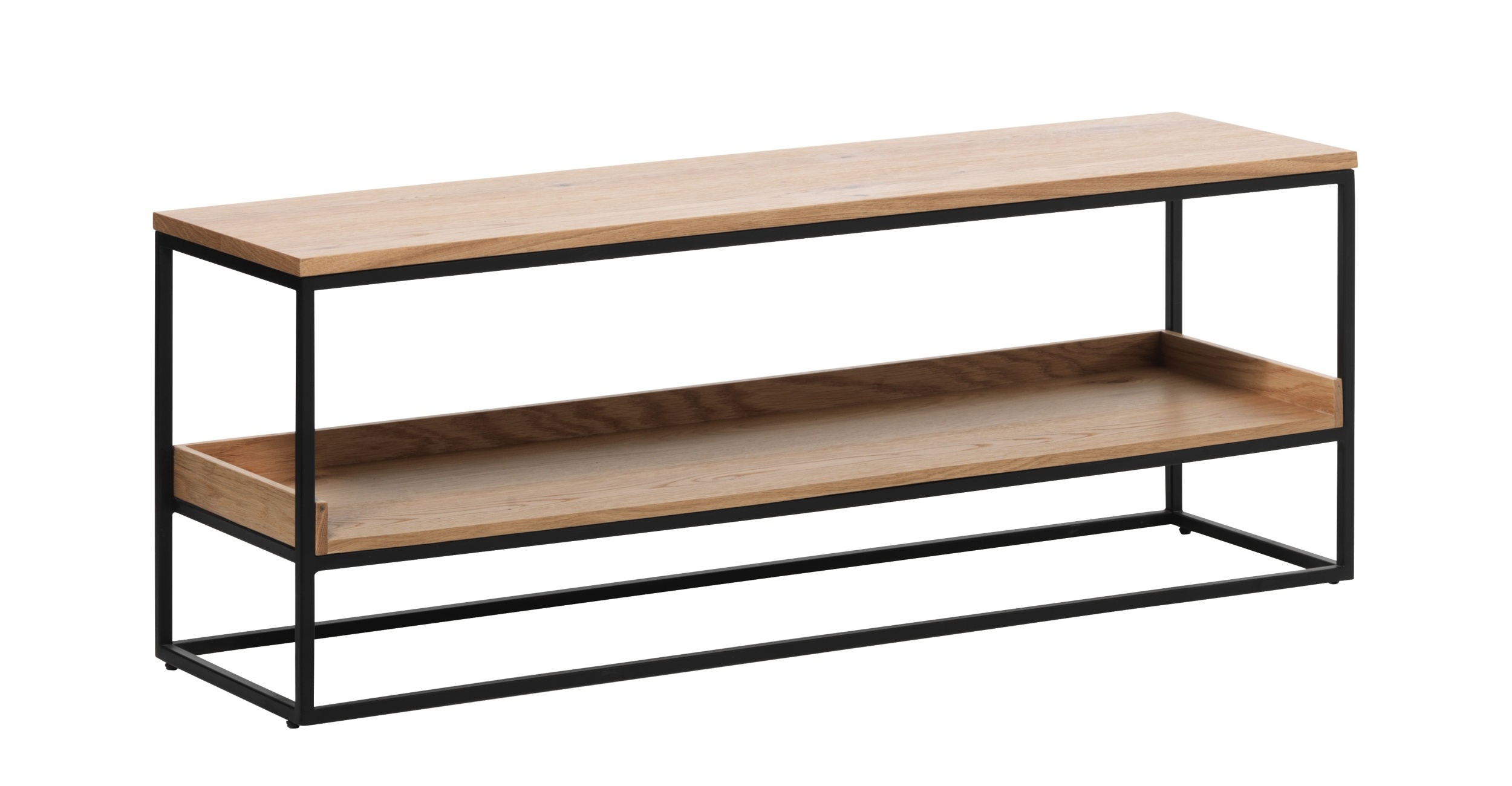 Regał niski Prograle 45 cm dąb/czarny - zdjęcie 1