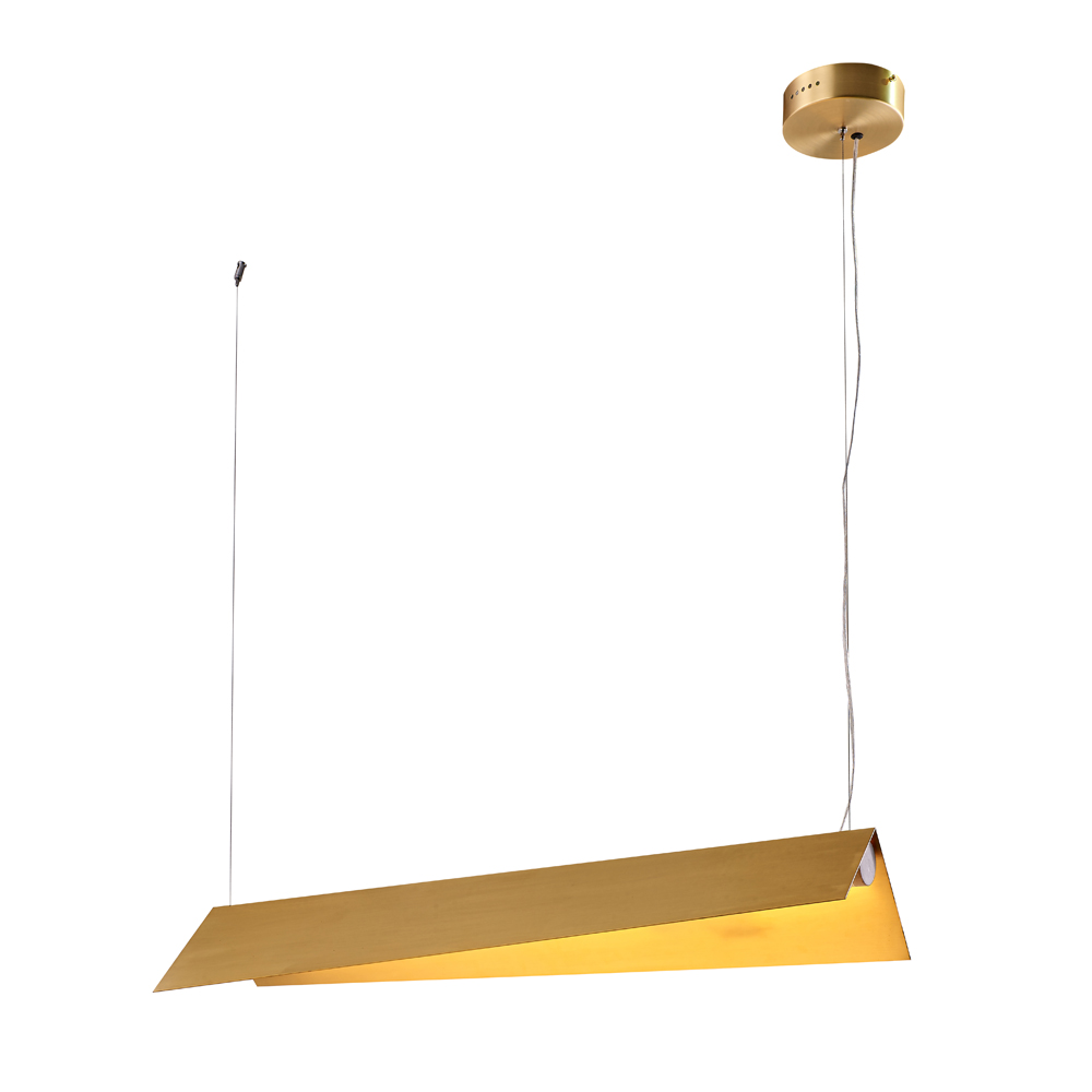 Lampa wisząca Bharani w kształcie daszka 105 cm złota - zdjęcie 1