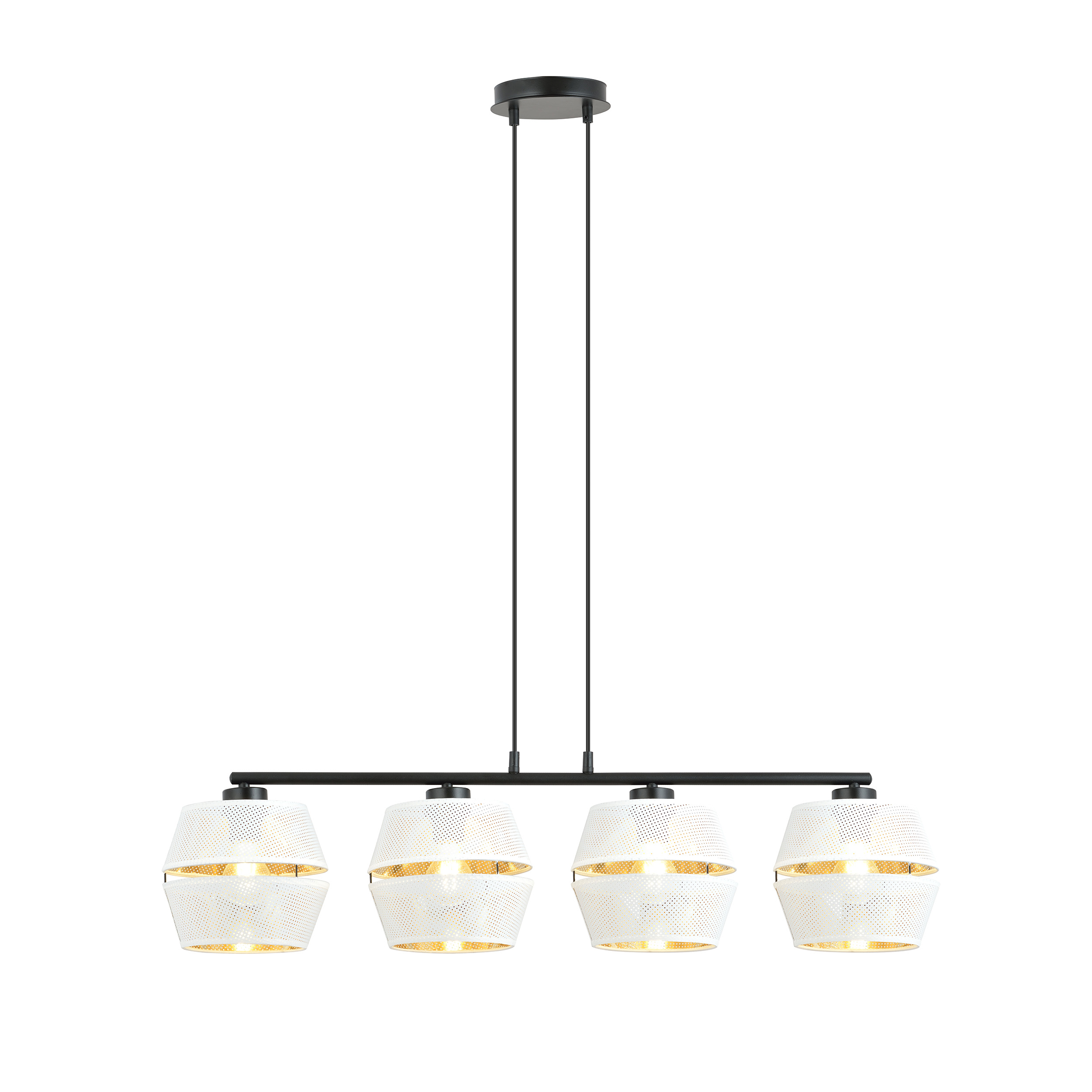 Lampa wisząca Shinds x4 biało-złota - zdjęcie 6