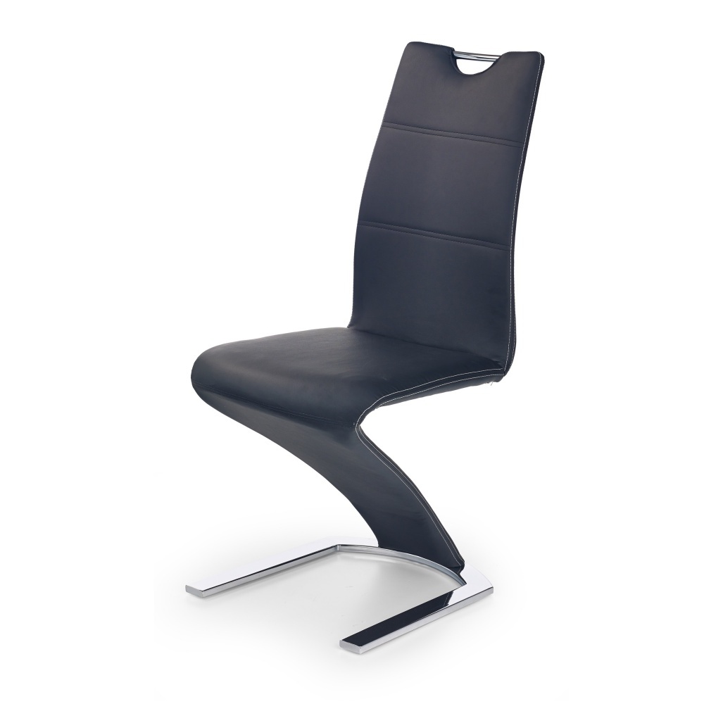 Krzesło tapicerowane Prang czarne - zdjęcie 1