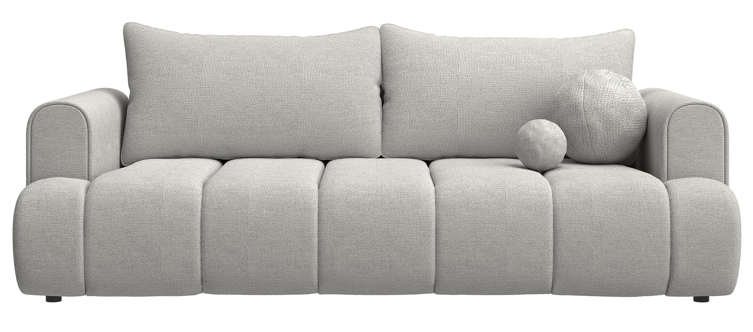 Kanapa trzyosobowa Dandelino z funkcją spania szary szenil hydrofobowy - zdjęcie 1