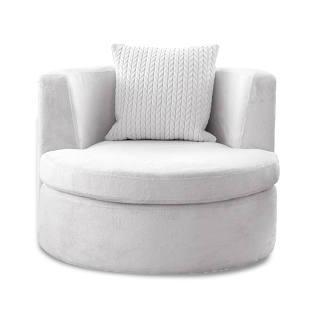 Fotel kubełkowy Tollentino kremowy - zdjęcie 1