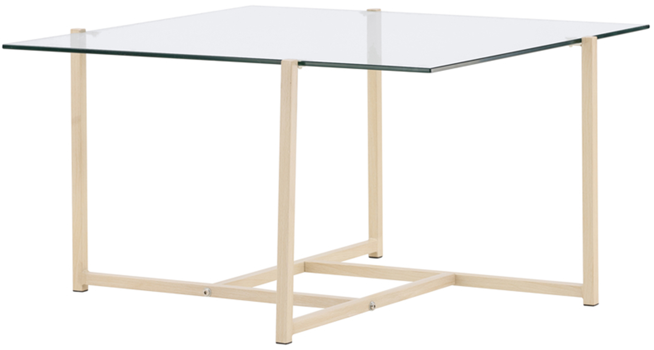 Stolik kawowy Bespers 80 x 80 cm dąb bielony - zdjęcie 1