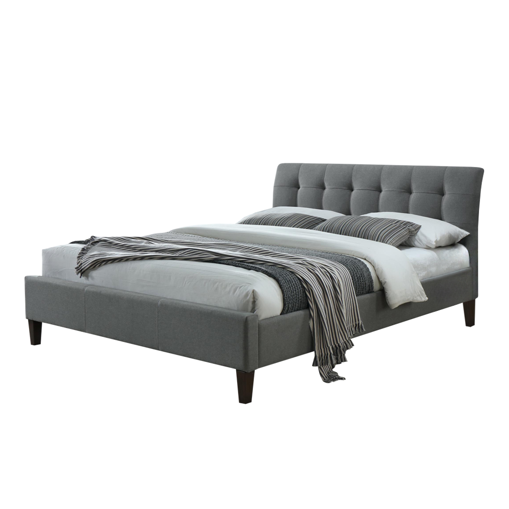 Łóżko tapicerowane Toxal szare - zdjęcie 1