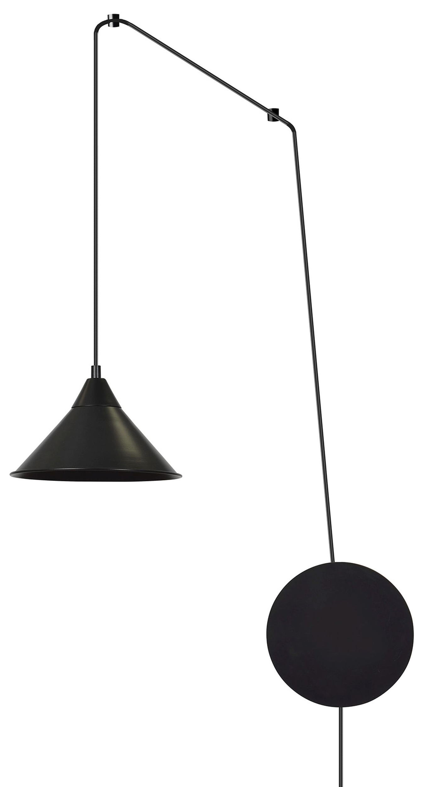 Lampa wisząca Banessy na wysięgniku czarna x1 - zdjęcie 1