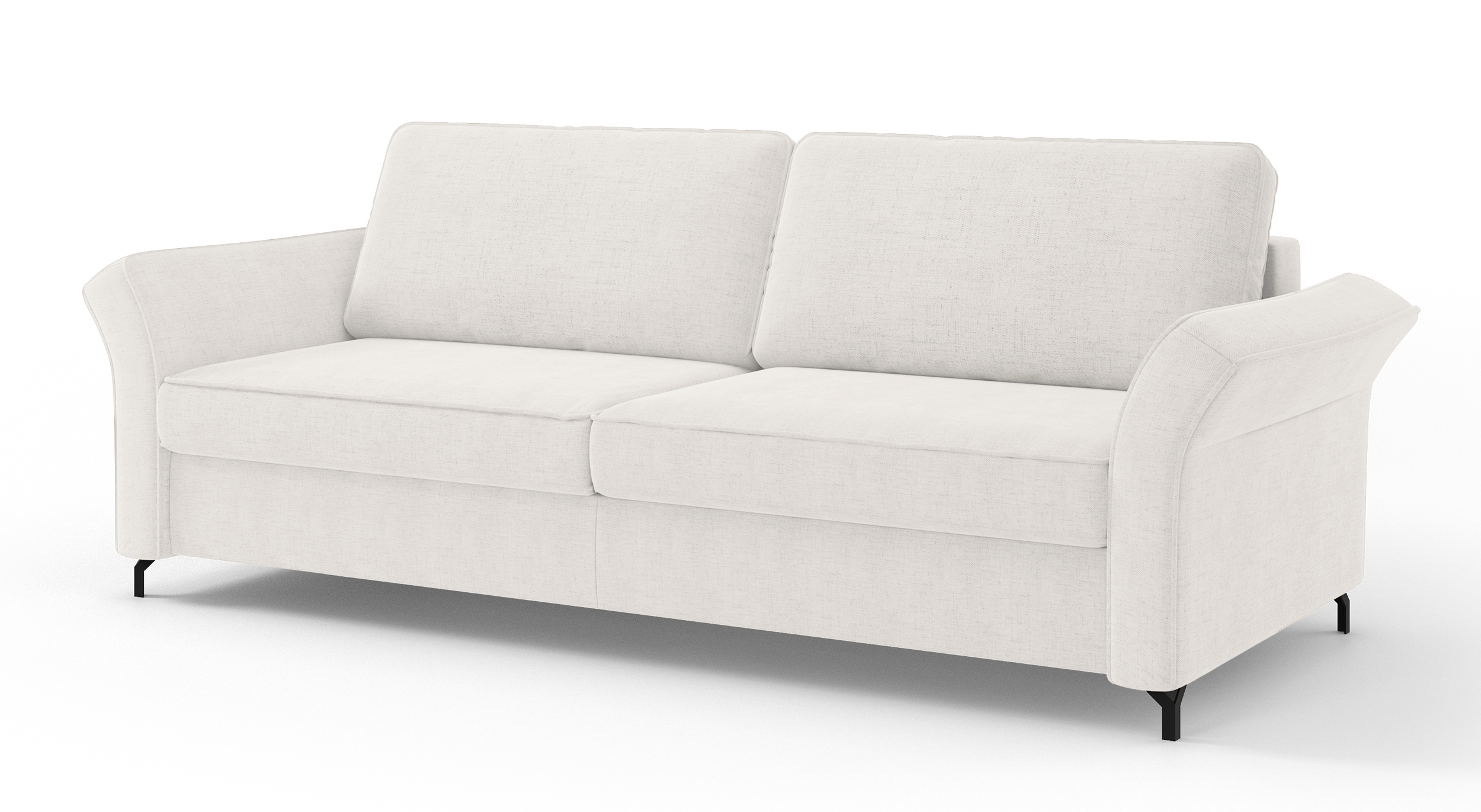 Kanapa rozkładana Meloddie kremowa szenil hydrofobowy - zdjęcie 1