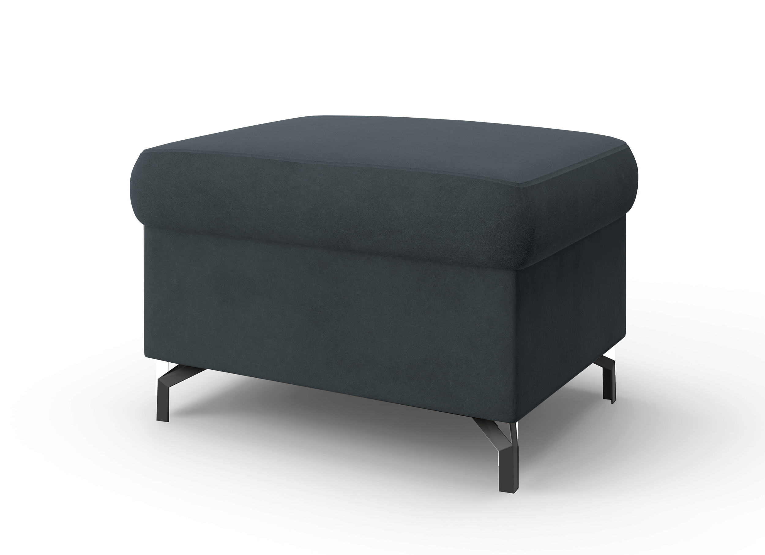 Pufa Lambo z pojemnikiem granatowa welur łatwoczyszczący - zdjęcie 1