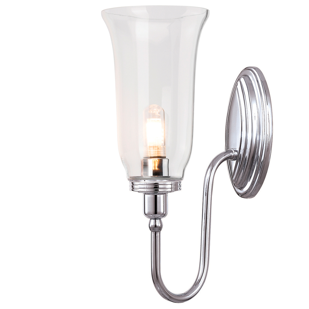 Kinkiet ścienny Blaik w kształcie latarni chrom - zdjęcie 1