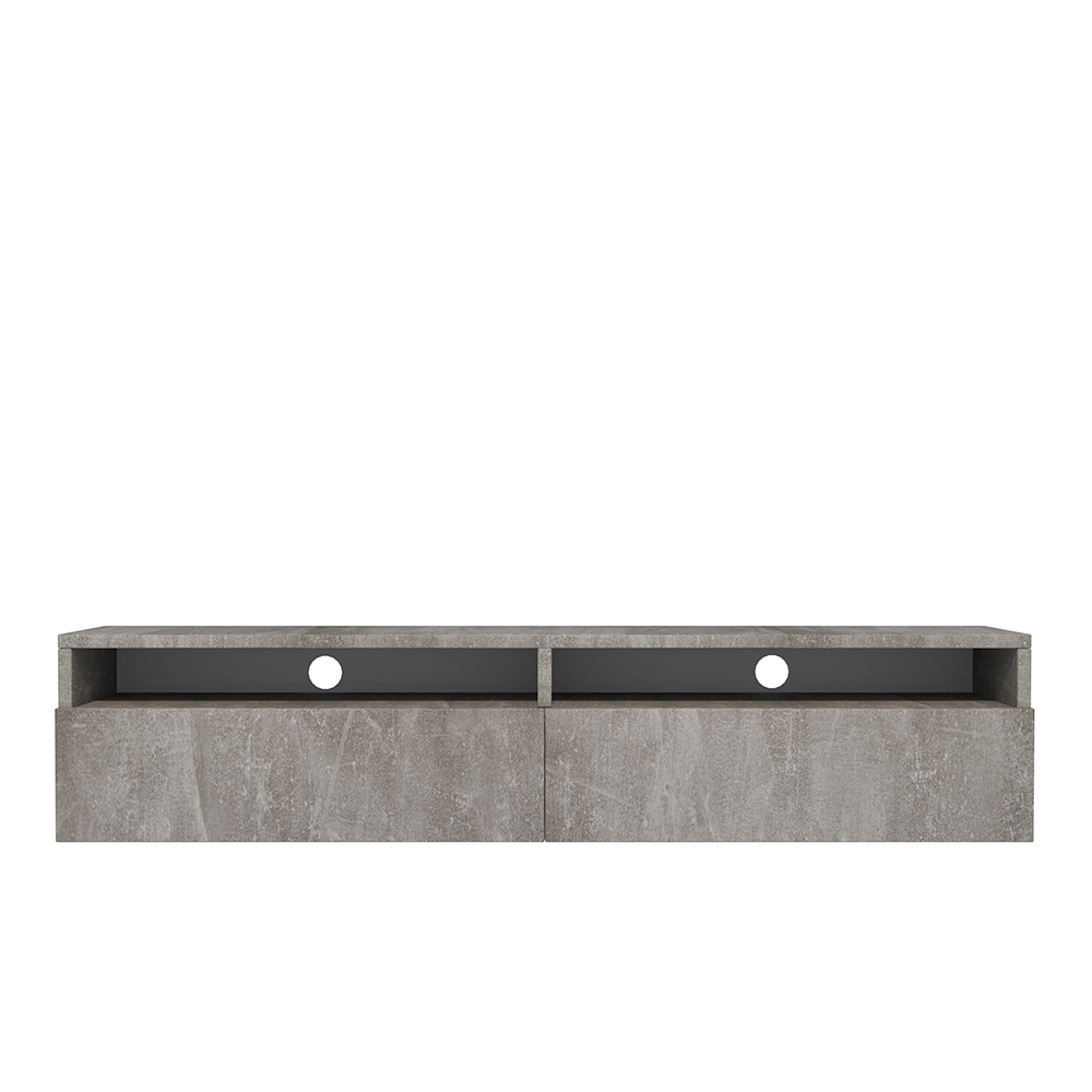 Szafka RTV z dwiema szufladami Rednaw 140 cm Beton  - zdjęcie 1