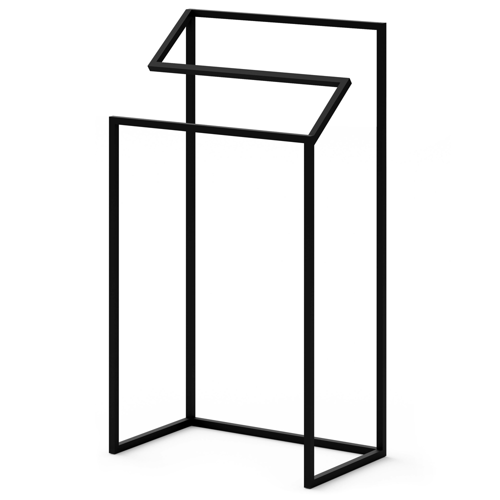 Wieszak na ręczniki Jorell stojący czarny - zdjęcie 1