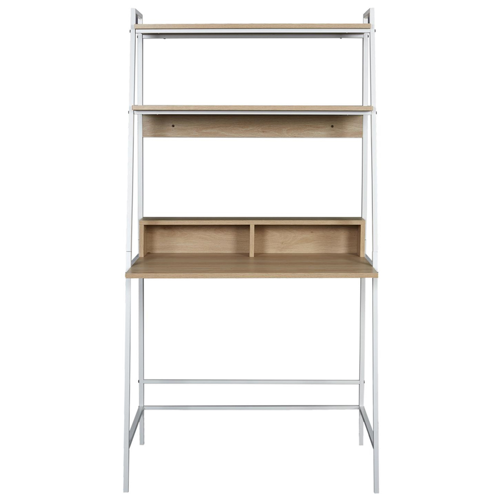 Biurko Togros 82x48 cm z nadstawką białe - zdjęcie 1