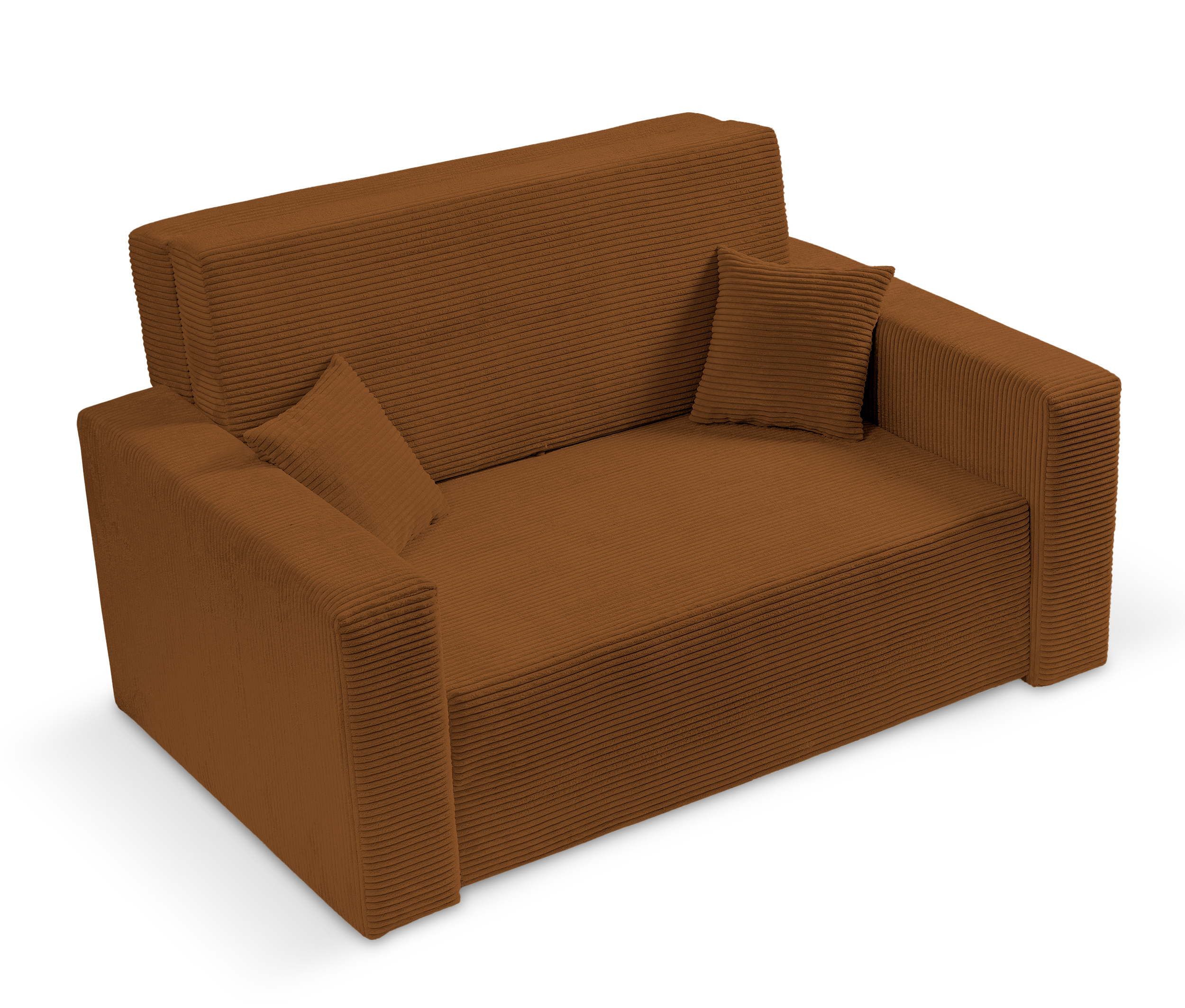 Kanapa rozkładana dwuosobowa Peroso miedziana z pojemnikiem sztruks - zdjęcie 1