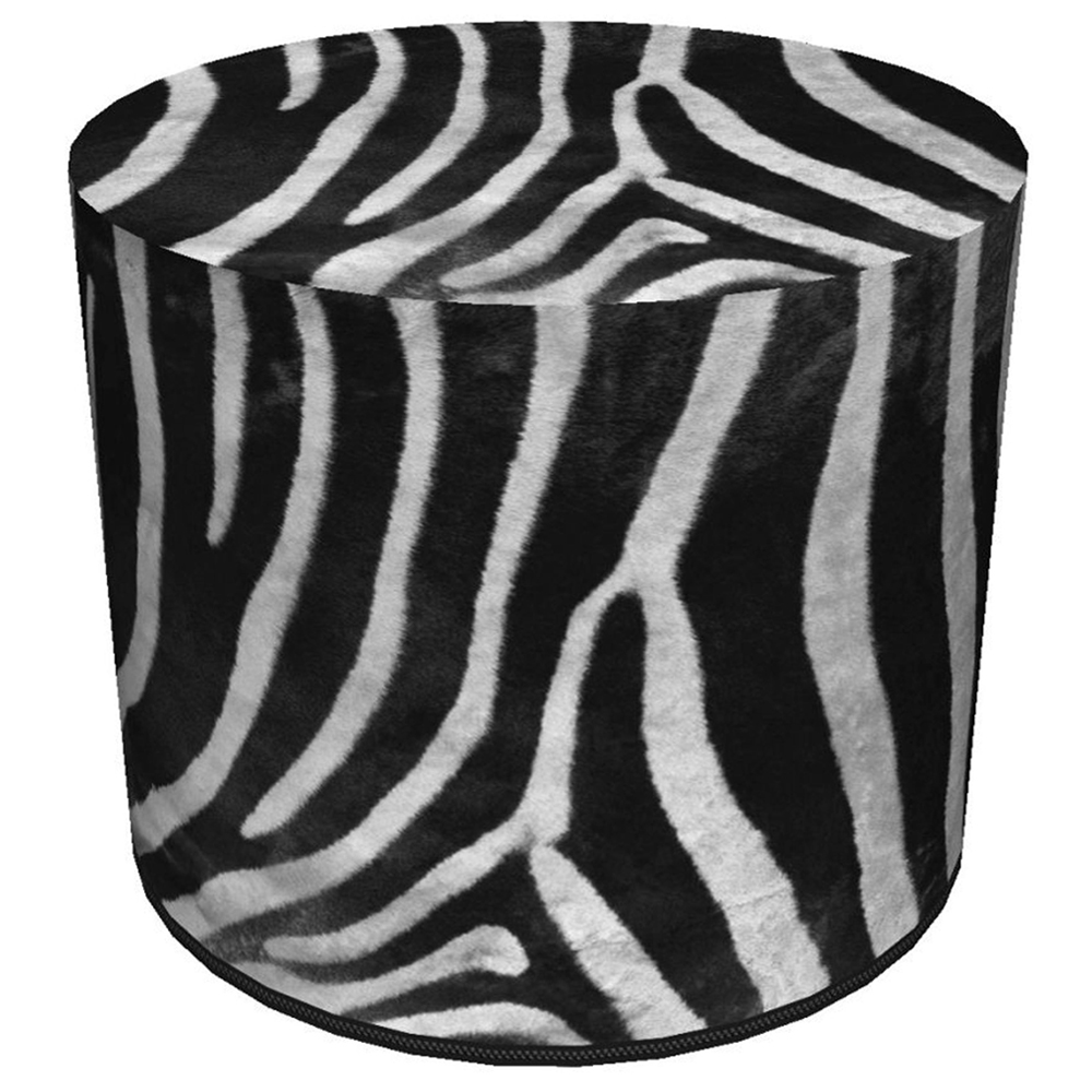 Pufa okrągła Fresvik zebra - zdjęcie 1