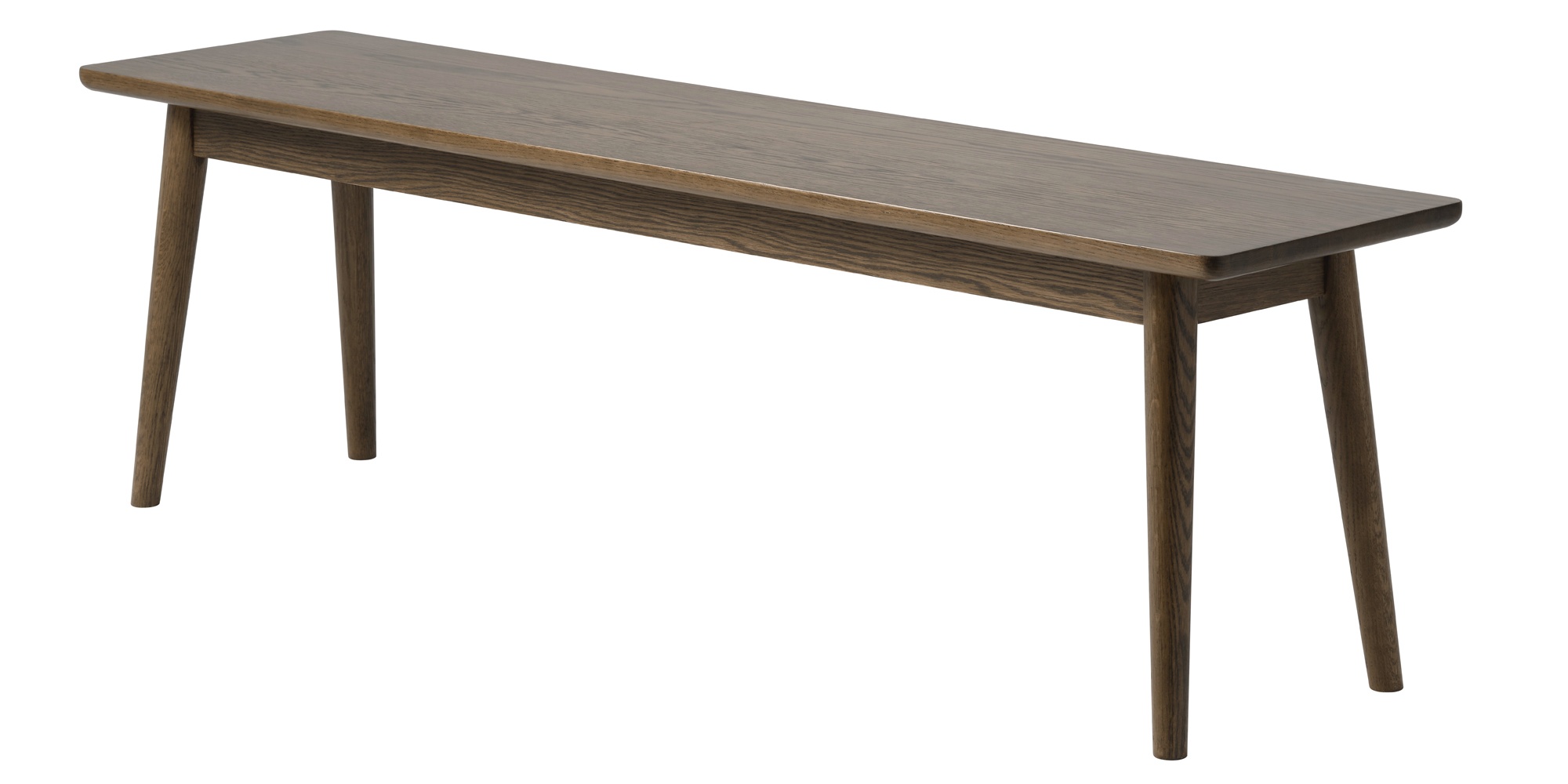 Ławka drewniana Visimmy 150 cm przyciemniony dąb - zdjęcie 1