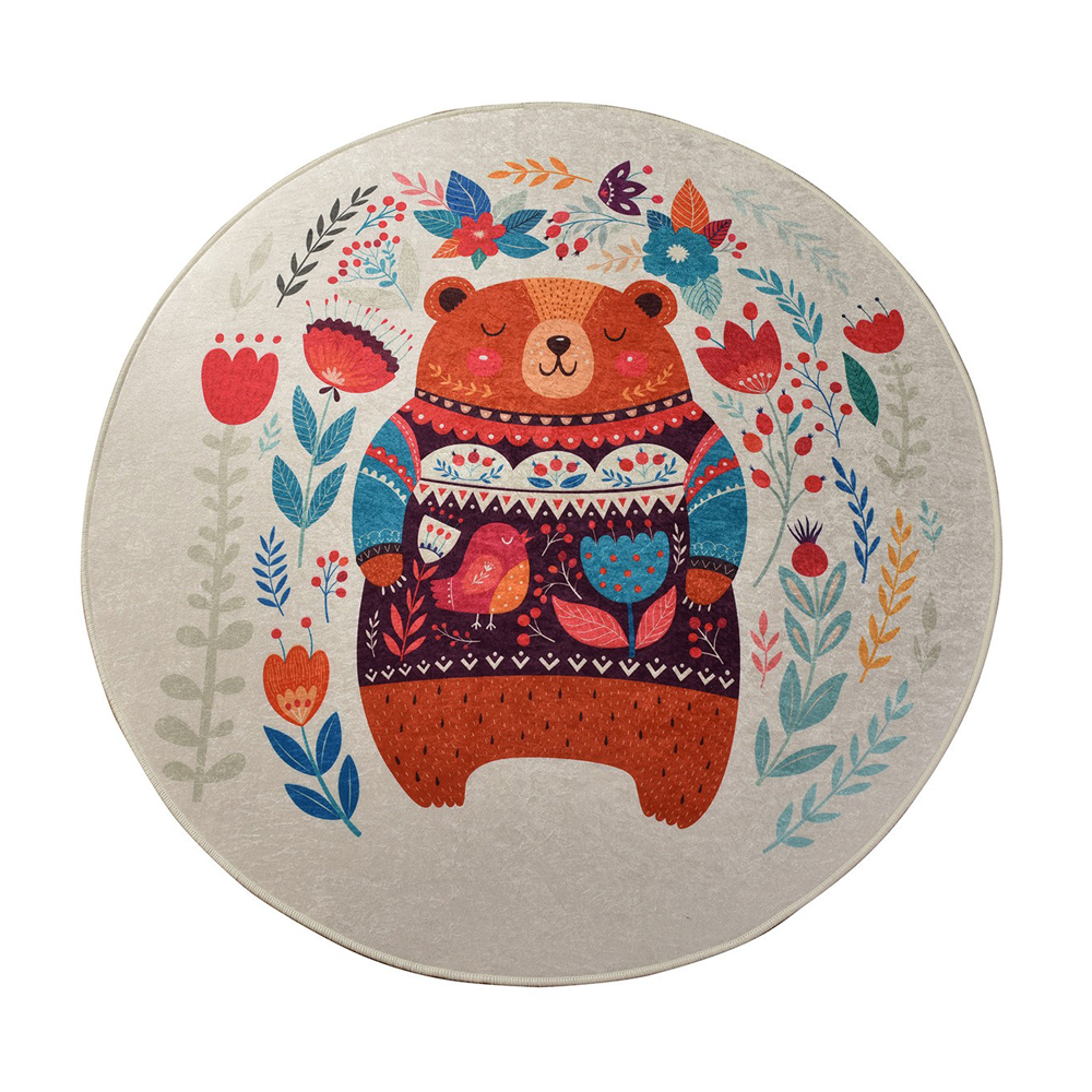 Dywan do pokoju dziecięcego Dinkley Niedźwiadek średnica 140 cm - zdjęcie 1