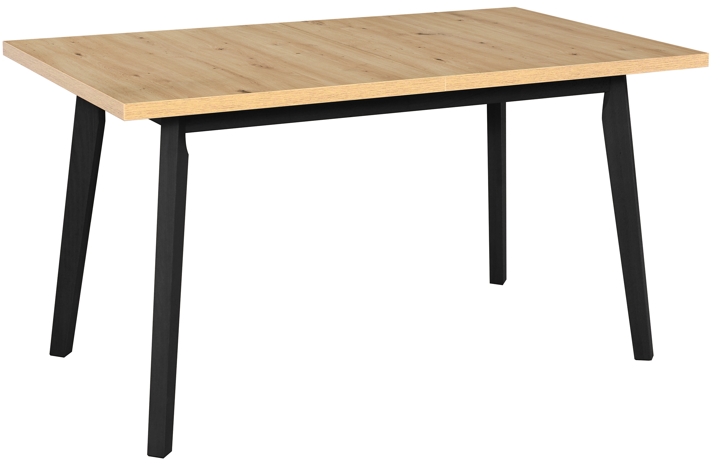 Stół drewniany do jadalni rozkładany Korror 140-180x80 cm czarny/dąb artisan - zdjęcie 1